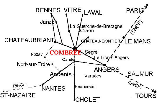 La carte du réseau hebdomadaire de transport.